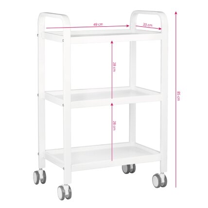Professional aesthetic cosmetic trolley HS09, white color 3 Professional aesthetic cosmetic trolley HS09, white color 3