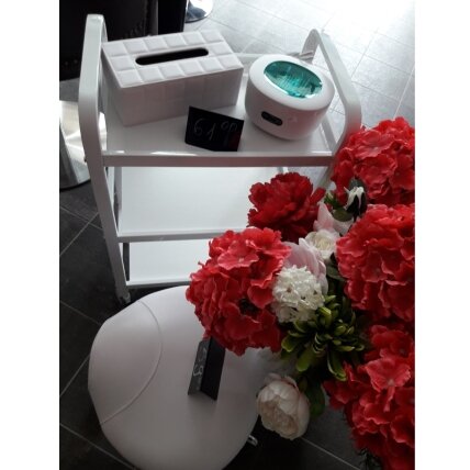 Professional aesthetic cosmetic trolley HS09, white color 4 Professional aesthetic cosmetic trolley HS09, white color 4