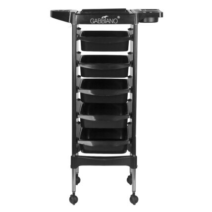Professional hairdresser's trolley GABBIANO FX11-5, black 1