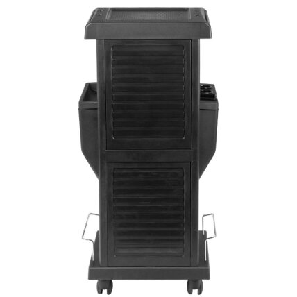 Professional hairdresser's trolley with 2 lockable compartments MOD100C, black color 13 Professional hairdresser's trolley with 2 lockable compartments MOD100C, black color 13