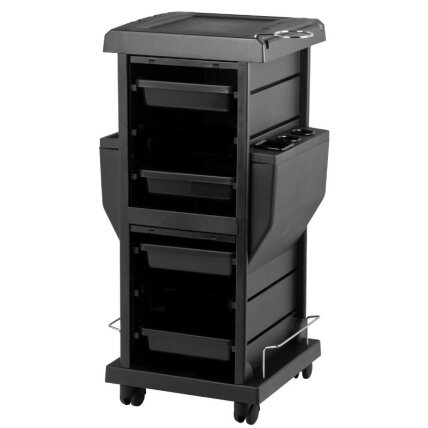 Professional hairdresser's trolley with 2 lockable compartments MOD100C, black color 9 Professional hairdresser's trolley with 2 lockable compartments MOD100C, black color 9