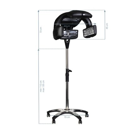 Professional hairdressing infrazone GABBIANO Y-707 with stand, black color 5