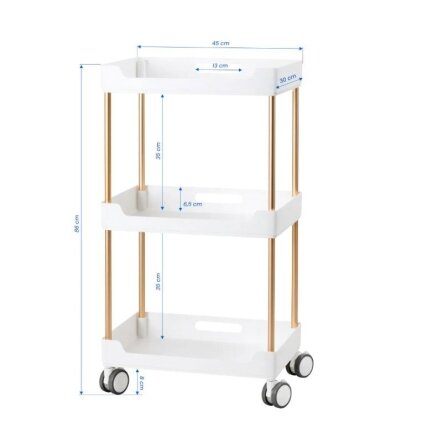 Professional cosmetology trolley HELPER 127, white 7 Professional cosmetology trolley HELPER 127, white 7