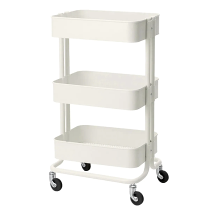 Professional cosmetology trolley HS05, white color Professional cosmetology trolley HS05, white color