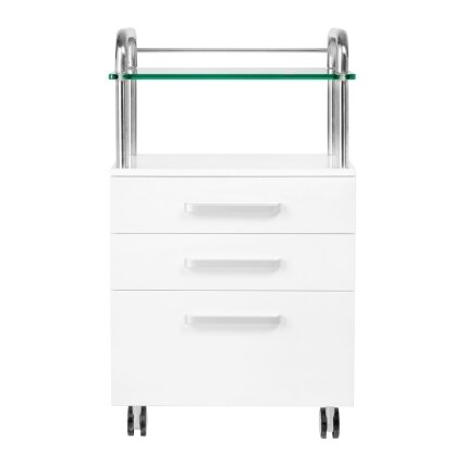 Professional cosmetic trolley for podological procedures 6053, white color 1