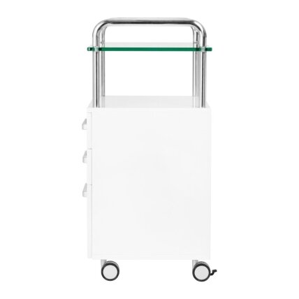 Professional cosmetic trolley for podological procedures 6053, white color 3 Professional cosmetic trolley for podological procedures 6053, white color 3