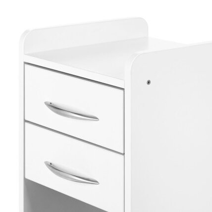 Professional cosmetology cart-cabinet with place for tool sterilizer MINI 969, white color 2 Professional cosmetology cart-cabinet with place for tool sterilizer MINI 969, white color 2