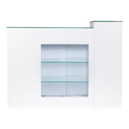Profesionalus laukiamojo stalas - recepcija su vitrina 2in1, GABBIANO Q-0333 1 Profesionalus laukiamojo stalas - recepcija su vitrina 2in1, GABBIANO Q-0333 1