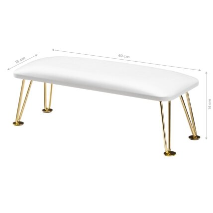 Professional armrest for manicure 6M, white/gold color 4 Professional armrest for manicure 6M, white/gold color 4