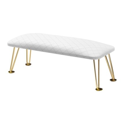 Professional armrest for manicure 6M, white/gold color Professional armrest for manicure 6M, white/gold color