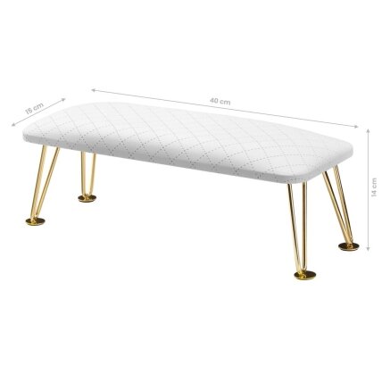 Professional armrest for manicure 6M, white/gold color 4 Professional armrest for manicure 6M, white/gold color 4