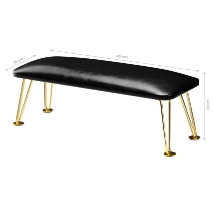 Professional armrest for manicure 6M, black/gold color 4 Professional armrest for manicure 6M, black/gold color 4
