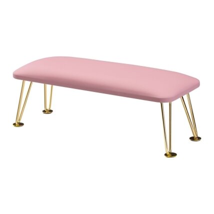 Professional armrest for manicure 6M, pink/gold color Professional armrest for manicure 6M, pink/gold color