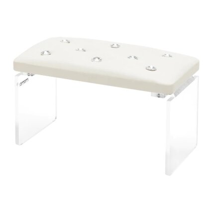 Professional manicure armrest MOMO DIAMOND, milky eco leather 1 Professional manicure armrest MOMO DIAMOND, milky eco leather 1