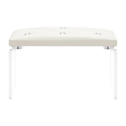 Professional manicure armrest MOMO DIAMOND, milky eco leather