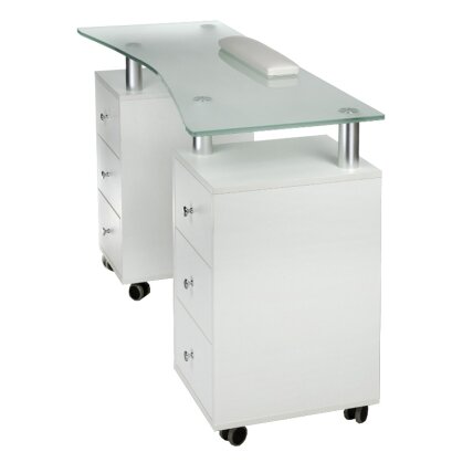 Profesionalus manikiūro stalas BD-3425-1, baltos spalvos 2