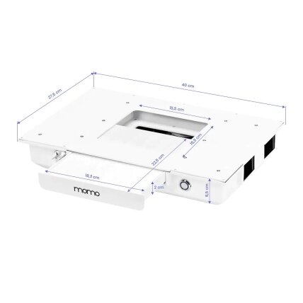 Profesionalus manikiūro stalas grožio salonams MOMO 04-SL su įmontuotu dulkių surinkėju 16