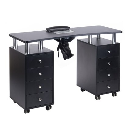 Professional manicure table with dust extractor BD-3425+P, black color Professional manicure table with dust extractor BD-3425+P, black color