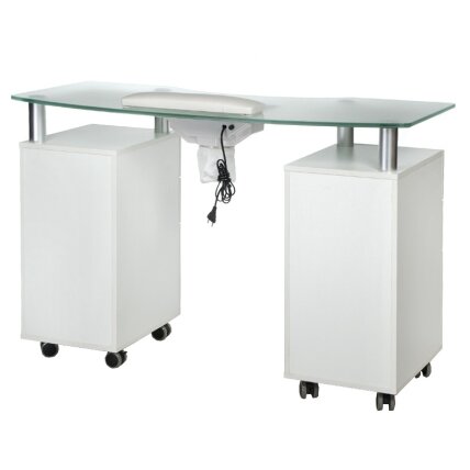 Professional manicure table with dust extractor BD-3453+P, white color 1 Professional manicure table with dust extractor BD-3453+P, white color 1