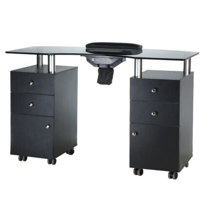 Professional manicure table with dust extractor BD-3453+P, black color Professional manicure table with dust extractor BD-3453+P, black color