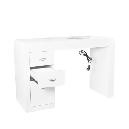 Professional manicure table with dust extractor MOD 312, white 1