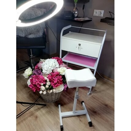 Professional pedicure tray for podological work BELL, white color 1