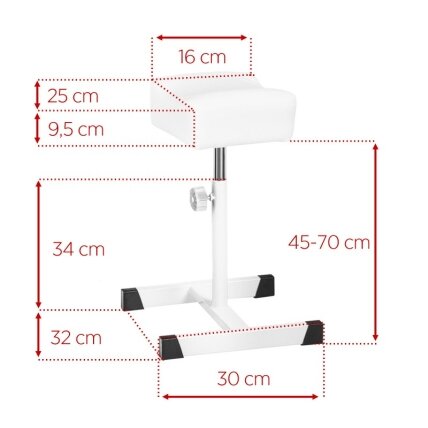 Professional pedicure tray for podological work BELL, white color 4 Professional pedicure tray for podological work BELL, white color 4