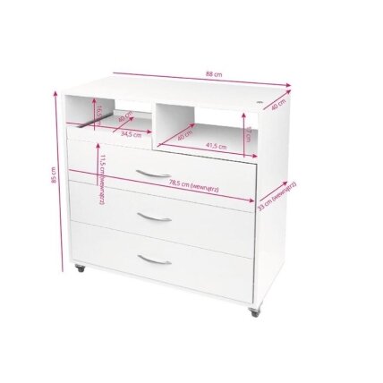 Professional podological trolley for cosmetologists Y-200, white color 5 Professional podological trolley for cosmetologists Y-200, white color 5