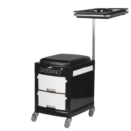 Professional trolley-chair for podiatric work GABBIANO, black color 2 Professional trolley-chair for podiatric work GABBIANO, black color 2