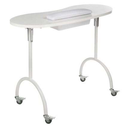 Professional folding manicure table BD-3416 + transport bag, white color Professional folding manicure table BD-3416 + transport bag, white color