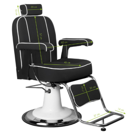 Professional barbers and beauty salons haircut chair GABBIANO AMADEO, black color 1