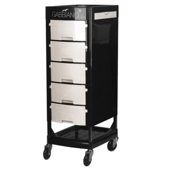 Profesionalus kirpėjo vežimėlis GABBIANO FT65 BLACK/WHITE
