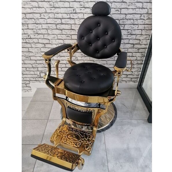 Professional barbers and beauty salons haircut chair GABBIANO GIULIO GOLD, black color 6 Professional barbers and beauty salons haircut chair GABBIANO GIULIO GOLD, black color 6