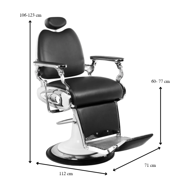 Professional beauty salons haircut chair GABBIANO MOTO, black color 6 Professional beauty salons haircut chair GABBIANO MOTO, black color 6