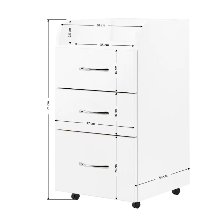 Professional cosmetic trolley KOMBI, white 5 Professional cosmetic trolley KOMBI, white 5