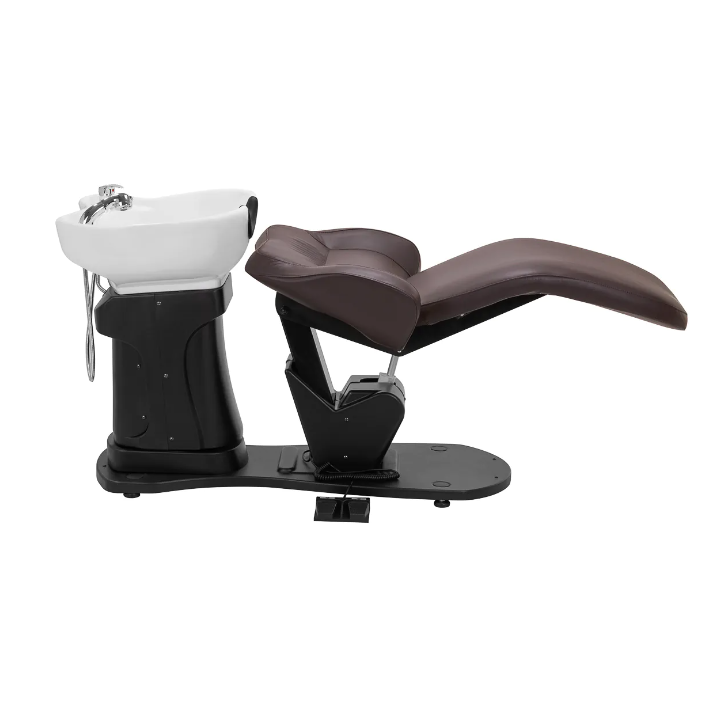 Professional electric hairdressing washing machine GABBIANO TRYCHO, brown color 3