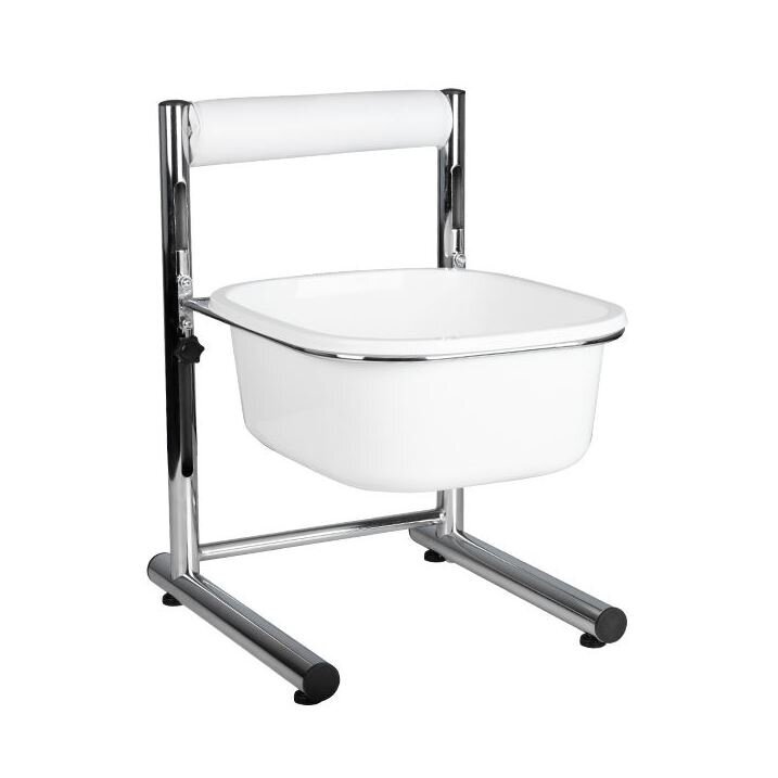Professional pedicure bath for podiatric work with adjustable height, chrom color Professional pedicure bath for podiatric work with adjustable height, chrom color