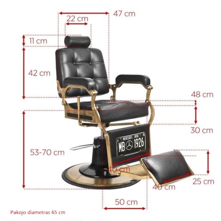 Professional barbers and beauty salons haircut chair GABBIANO BOSS BLACK 1 Professional barbers and beauty salons haircut chair GABBIANO BOSS BLACK 1