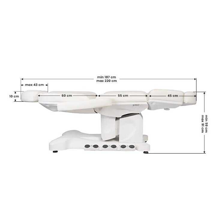 Professional electric cosmetology bed with heating function AZZURRO 708B EXCLUSIVE (4 motors) 11 Professional electric cosmetology bed with heating function AZZURRO 708B EXCLUSIVE (4 motors) 11