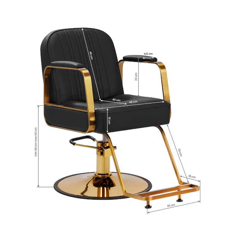 Professional hairdressing chair GABBIANO ACRI, black color 8 Professional hairdressing chair GABBIANO ACRI, black color 8