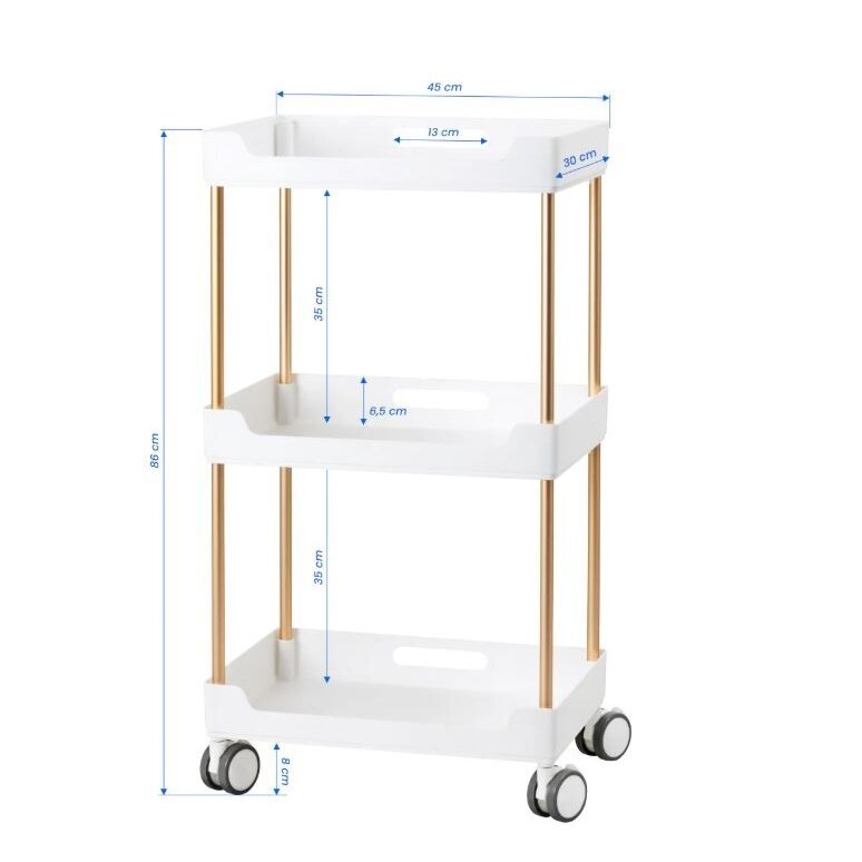 Professional cosmetology trolley HELPER 127, white 7