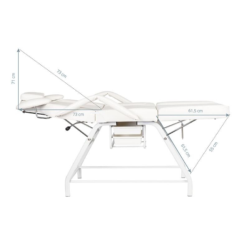 Professional cosmetology couch - bed white IVETTE 9 Professional cosmetology couch - bed white IVETTE 9