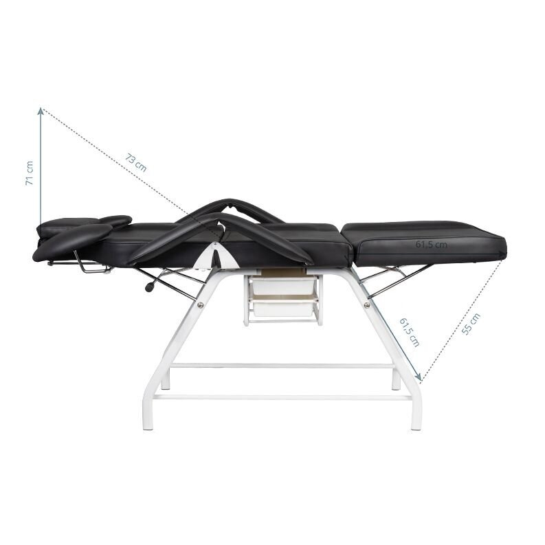 Professional cosmetology couch - bed black IVETTE 9 Professional cosmetology couch - bed black IVETTE 9