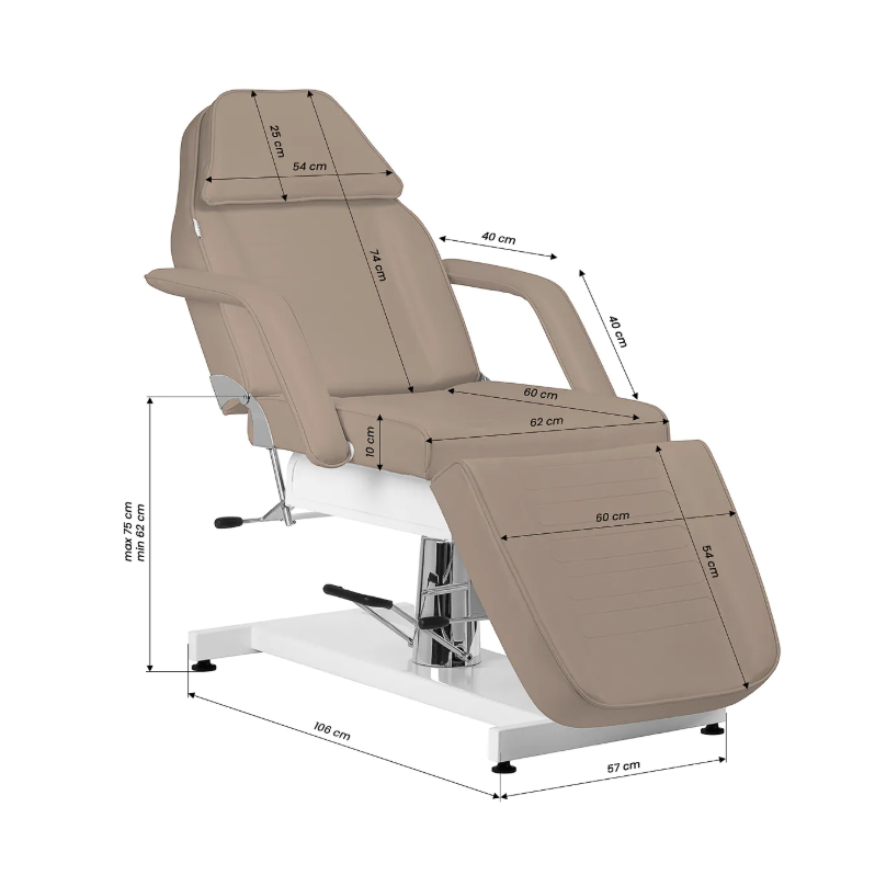 Professional hydraulic cosmetology bed SILLON v2 210, brown 16 Professional hydraulic cosmetology bed SILLON v2 210, brown 16