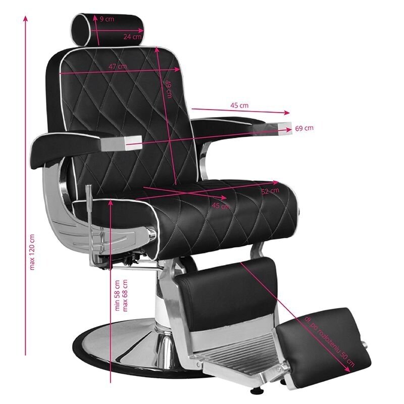 Professional barbers and beauty salons haircut chair HAIR SYSTEM ROYAL X, black color 5 Professional barbers and beauty salons haircut chair HAIR SYSTEM ROYAL X, black color 5