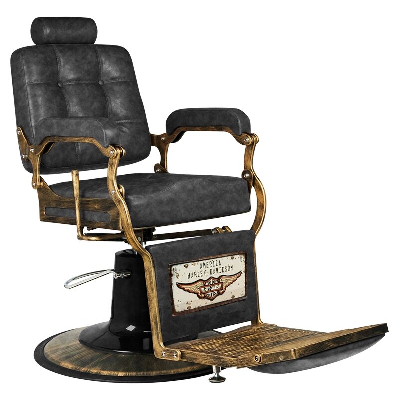 Professional barbers and beauty salons haircut chair BOSS HD OLD LEATHER , black color 1 Professional barbers and beauty salons haircut chair BOSS HD OLD LEATHER , black color 1