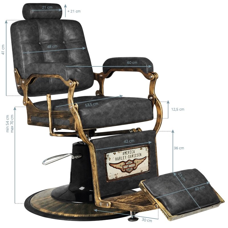 Professional barbers and beauty salons haircut chair BOSS HD OLD LEATHER , black color 6 Professional barbers and beauty salons haircut chair BOSS HD OLD LEATHER , black color 6