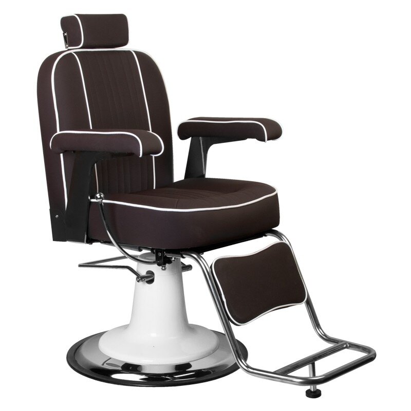 Profesionali barberio kėdė kirpykloms ir grožio salonams GABBIANO AMADEO, rudos spalvos Profesionali barberio kėdė kirpykloms ir grožio salonams GABBIANO AMADEO, rudos spalvos