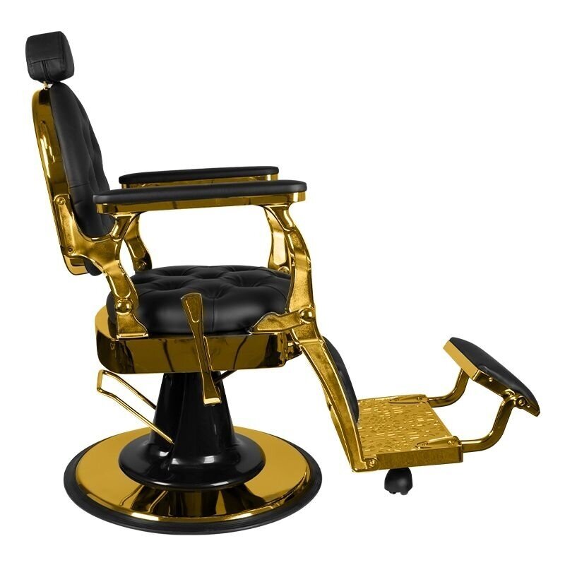 Professional barbers and beauty salons haircut chair GABBIANO GIULIO GOLD, black color 1 Professional barbers and beauty salons haircut chair GABBIANO GIULIO GOLD, black color 1