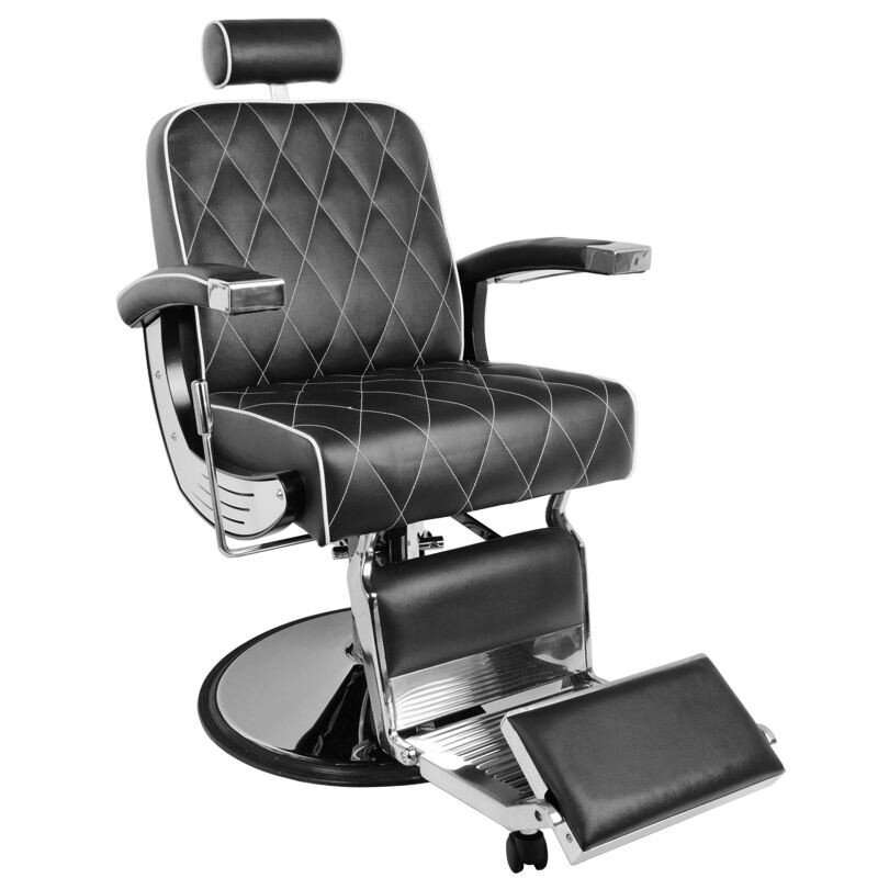 Profesionali barberio kėdė kirpykloms ir grožio salonams GABBIANO IMPERIAL, juodos spalvos Profesionali barberio kėdė kirpykloms ir grožio salonams GABBIANO IMPERIAL, juodos spalvos